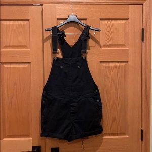 Black Denim Overalls